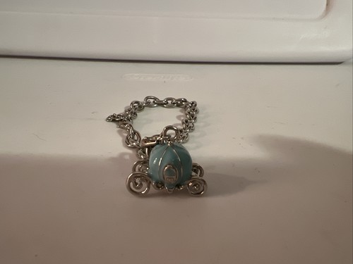 BRACCIALE DISNEY MOVIE REWARDS CINDERELLA BLU SMALTO ZUCCA CIONDOLO COACH NUOVO