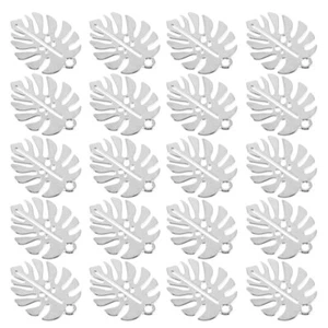 50 Stck. Monstera Blatt Charms Legierung Blätter Charms Hohles Blatt Metall Anhänger zum Selbermachen - Bild 1 von 12