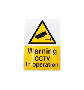 Señal de advertencia CCTV externa inglesa A5 - Imagen 1 de 2