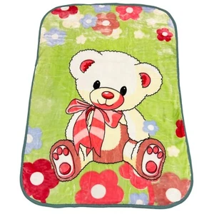 Baby Blanket, Silky and Ultra-Soft Fleece (56 x 40 in.) Warm, Teddy Bear Theme - Picture 1 of 2