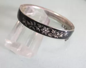Armreif Biedermeier Emaille Silber Saatperlchen Flußperlchen um 1860 (246) - Bild 1 von 10