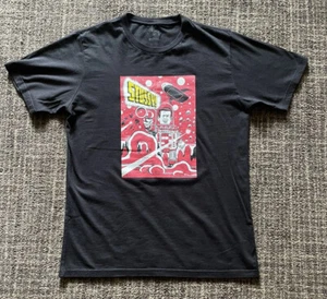 Men’s RARE STUSSY X Daniel Clowes COLLAB BLACK T SHIRT MEDIUM - Picture 1 of 7