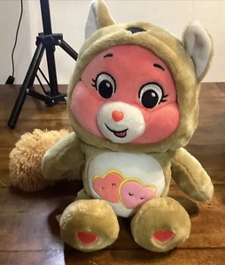 Care Bear Hoodie Friends Love-A-Lot Heart Squirrel Plush 13" Stuffed Animal 2021 - Picture 1 of 10