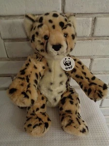 Stofftier Buid A Bear Leopard Gepard WWF World Wildlife Fund Plüsch mit Medaillon  - Bild 1 von 4
