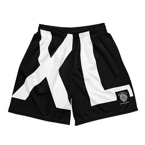 "BOLD" STYLISH MESH SHORTS (BLACK/WHITE) - Picture 1 of 15