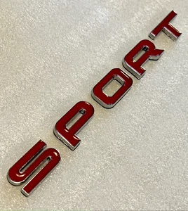 LAND ROVER DISCOVERY SPORT BADGE RED CHROME REAR BACK TAILGATE LETTERING - Picture 1 of 4