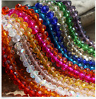 Rondelle Faceted Crystal Glass Loose Spacer Beads lot 3mm 4mm 6mm 8mm 10mm 12mm