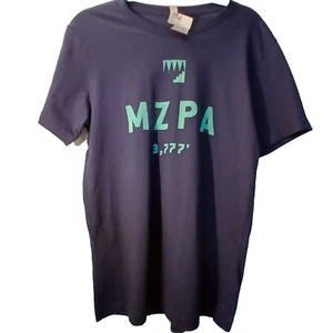 MZPA 3,777 New Blue Women's Tee White Mountains Huts hiking medium T-Shirt NH - Picture 1 of 5
