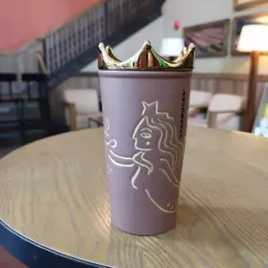 New Starbucks 2018 China Anniversary Rose Gold Crown Mermaid Double Wall Mug - Picture 1 of 4