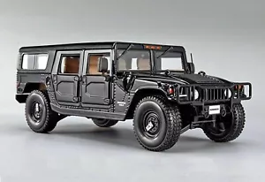 (Very Rare) Black Premiere Edition GM Hummer H1 SUV Wagon 1:18 Diecast-In Box - Picture 1 of 21