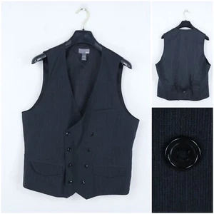 Mens Waistcoat Large Size UK 42 H&M Charcoal Grey Formal Wedding Dress Vest - Picture 1 of 11