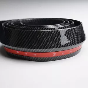 NEW UNIVERSAL 2.5M CARBON FIBRE BUMPER GUARD LIP PROTECTOR SPLITTER SPOILER - Picture 1 of 9