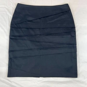 Womens 12 Joseph Ribkoff Black Skirt Layered Design Back Slit Zipper Closure - Picture 1 of 5