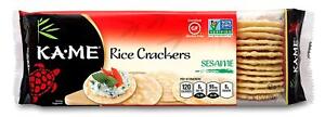 Ka-Me Gluten Free Rice Crackers, Sesame, 3.5 Ounce