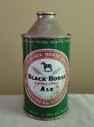 Rare 1940’s Canadian green BLACK HORSE ALE cone top beer can FREE SHIPPING!
