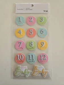 Pegatinas para álbumes de recortes RECUERDOS BEBÉ PRIMEROS 12 MESES  - Imagen 1 de 1