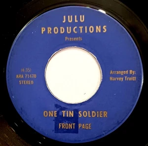 Obscure Garage 45 Front Page One Tin Soldier Julu 45 Ticket To Ride HEAR IT - Foto 1 di 2