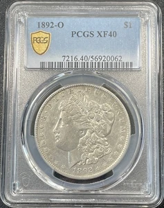 1892 O Morgan Silver Dollar $1 PCGS XF40 - Picture 1 of 4