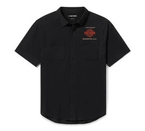 Camiseta deportiva abotonada Harley Davidson para hombre piezas y servicio 96616-25VM - Imagen 1 de 3