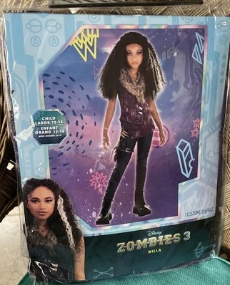 DISNEY ZOMBIES 3 WILLA DISFRAZ NIÑAS L 12-14 CHALECO/PANTALONES/CINTURÓN TAPIZADO HALLOWEEN Foto 1 de 2