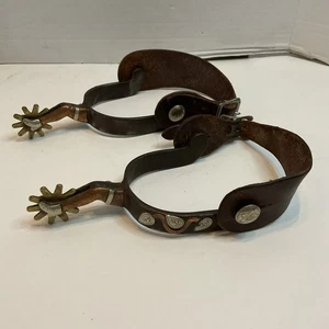Antique Winchester Hand Forged Gal Lady Leg Spurs Signed Cowboy Western Horse - Picture 1 of 12
