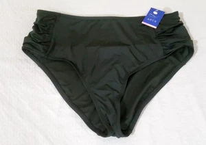 Apt. donna nuovo con etichetta Costume da bagno nero con ruches a vita alta 9 fondo - Taglia XXL - Foto 1 di 8
