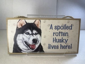 Husky Dog K-9 Picture Wall Plaque Pet Decor Saying - Picture 1 of 5