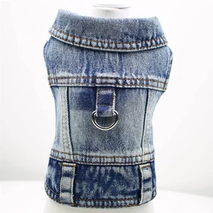 Dog Jeans Jacket Cool Blue Denim Coat for Small Medium Girl Boy Dogs Puppy Cl... - Picture 1 of 6