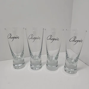 4er Set Chopin Wodka Schnapsgläser 2 Unzen - 4" hoch - Bild 1 von 4