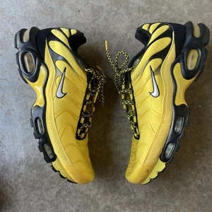 Size 9.5 - Nike Air Max Plus Frequency Pack Yellow Black - Picture 1 of 8