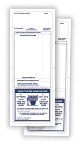 Addendum Sticker - Blue - 3 3/4"W x 10 1/2"L - Pack of 100 - Picture 1 of 1