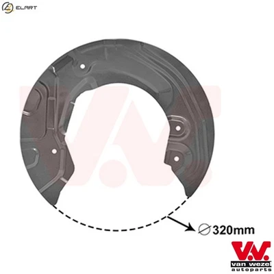 SPLASH GUARD BRAKE DISC 0627371 FOR BMW Z4/Roadster/E89 N47D20A/C N46B20B 2.0L - Image 1 of 4