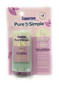 Neu Coppertone Pure & Simple Baby LSF 50 -100 % mineralischer Sonnenschutz-Stick 04/2027 - Bild 1 von 1
