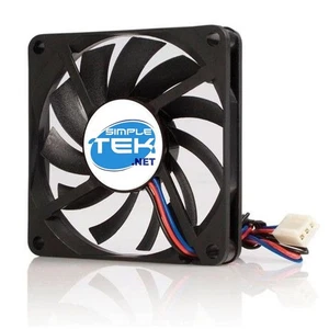 Ventilateur Boîtier Dissipateur 70MM 0,7CM 3 Broches 12V Sans Feux Noir Flux Air - Photo 1/8