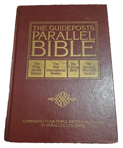 Vintage Guidepost Parallel Bible KJ Four Translations Hard Back Ex Libris 1981 - Picture 1 of 10