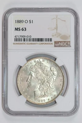 1889-O MORGAN DOLLAR NGC MS63 - Image 1 of 2