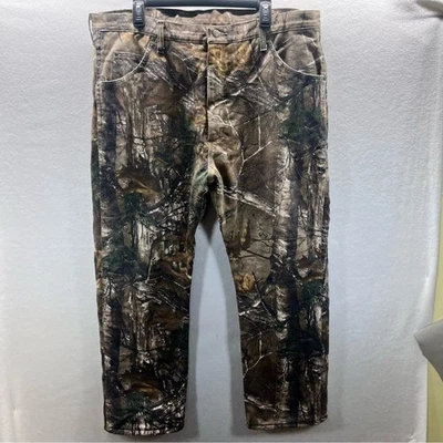 Wrangler Pro Gear Fleece Lined Realtree Camo Pants Men’s 40/30 hunting 2756 - Image 1 of 4