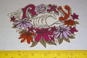 VINTAGE ANNI '90 ENORME ADESIVO ROXY HAWAII BEACH GIRL CUORE SURF SURF SKATEBOARD NOS! - Foto 1 di 1