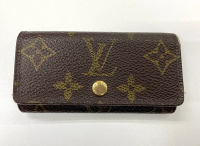 Auténtico estuche para 4 llaves LOUIS VUITTON monograma multicoles M62631 marrón como está Foto 1 de 4
