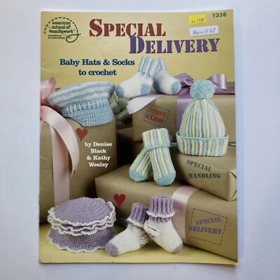 American School of Needlework Special Delivery Baby Hats & Socks to Crochet 2003 - Image 1 of 4