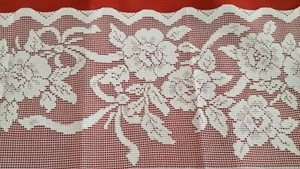 6 Yards cremeweiß Polyestermischung Spitzenborte 7 1/2" NEU  - Bild 1 von 3