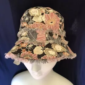 NWT New Hat Attack Floral Cotton Bucket Hat - Picture 1 of 7