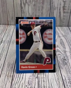 1988 Donruss Kevin Gross # 113 Philadelphia Phillies Baseball Card Used Good - Picture 1 of 4