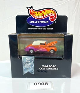 Hot Wheels Collectibles Black Box 1940 Ford Convertible Adult Collectors 1998 - Imagen 1 de 3