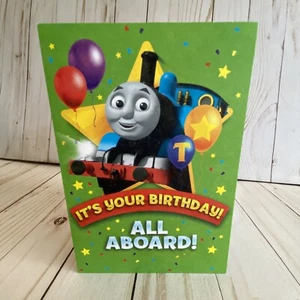 Thomas The Train Birthday Card All Aboard Hope You’re On Track For Super Fun Day - Picture 1 of 8