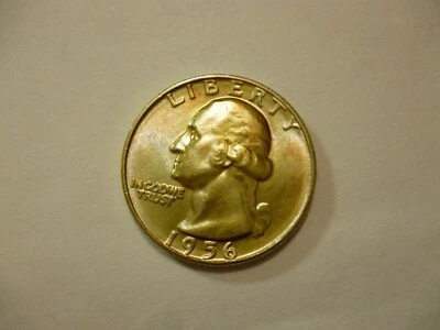 1956 d quarter toned with error - Image 1 of 4