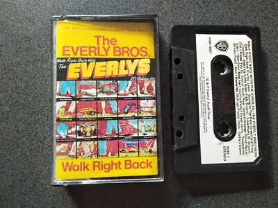 THE EVERLY BROTHERS WALK RIGHT BACK CASSETTE TAPE paper labels vg - Image 1 of 2