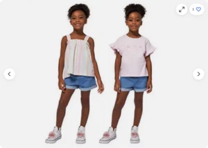 Calvin Klein Girls' Kids' 3-piece Set Tee, Tank, Short (PINK BLUE 6)NWT - Picture 1 of 5