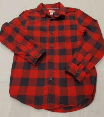Camisa con botones roja/negra a cuadros Cat & Jack para niños talla M (8-10)  Foto 1 de 2