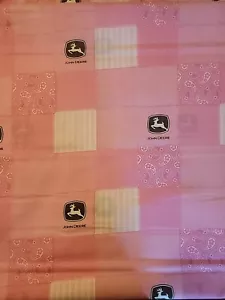 New Pink John Deere Fabric 45" Wide Cotton 5 Yards - Picture 1 of 1